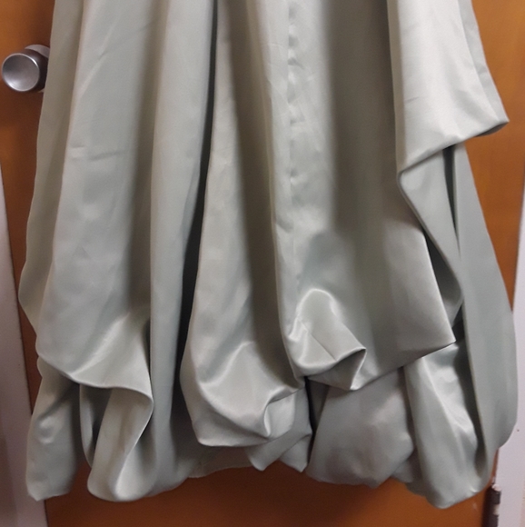 Mint Green Prom Dress with Floral Bolero - Picture 5 of 8